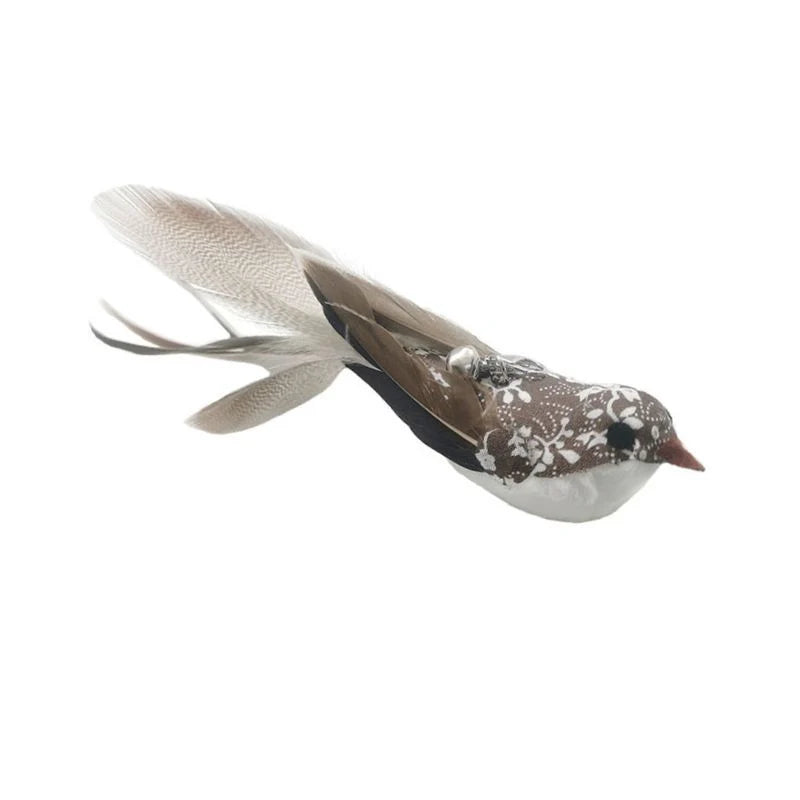 Simulation Bird Cat Toy Feather Bird with Bell