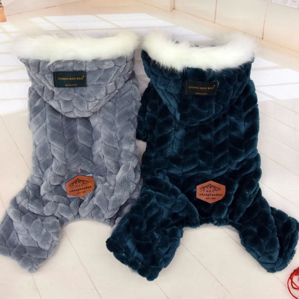 Winter Dog Clothes Warm Pet Jacket Letter Printing