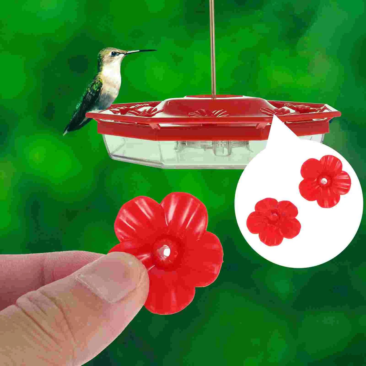 Flowers Creative Hummingbird Feeding Food Dispenser