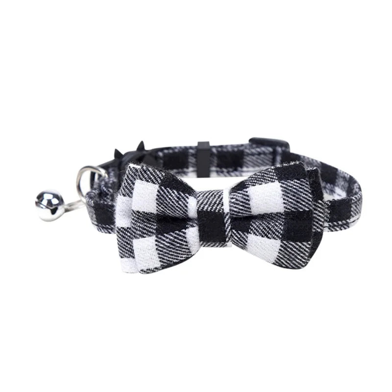 Christmas Dog Or Cat Collar Big Bowknot Holiday Tie Adjustable Neck Strap