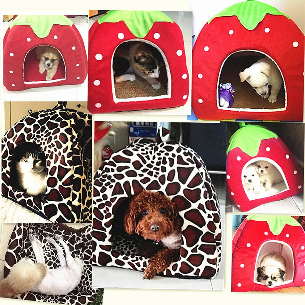 Kennel pets Fashion Cushion home Soft Strawberry