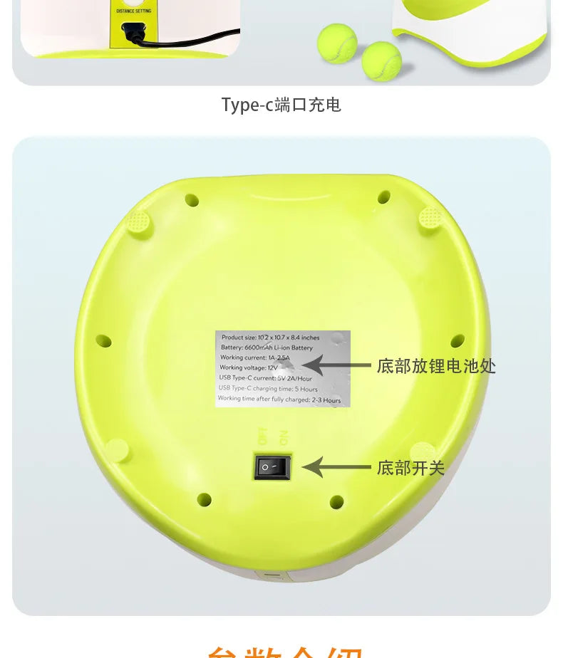 Automatic Launcher Interactive Dog Toy Tennis Toss Machine Thrower