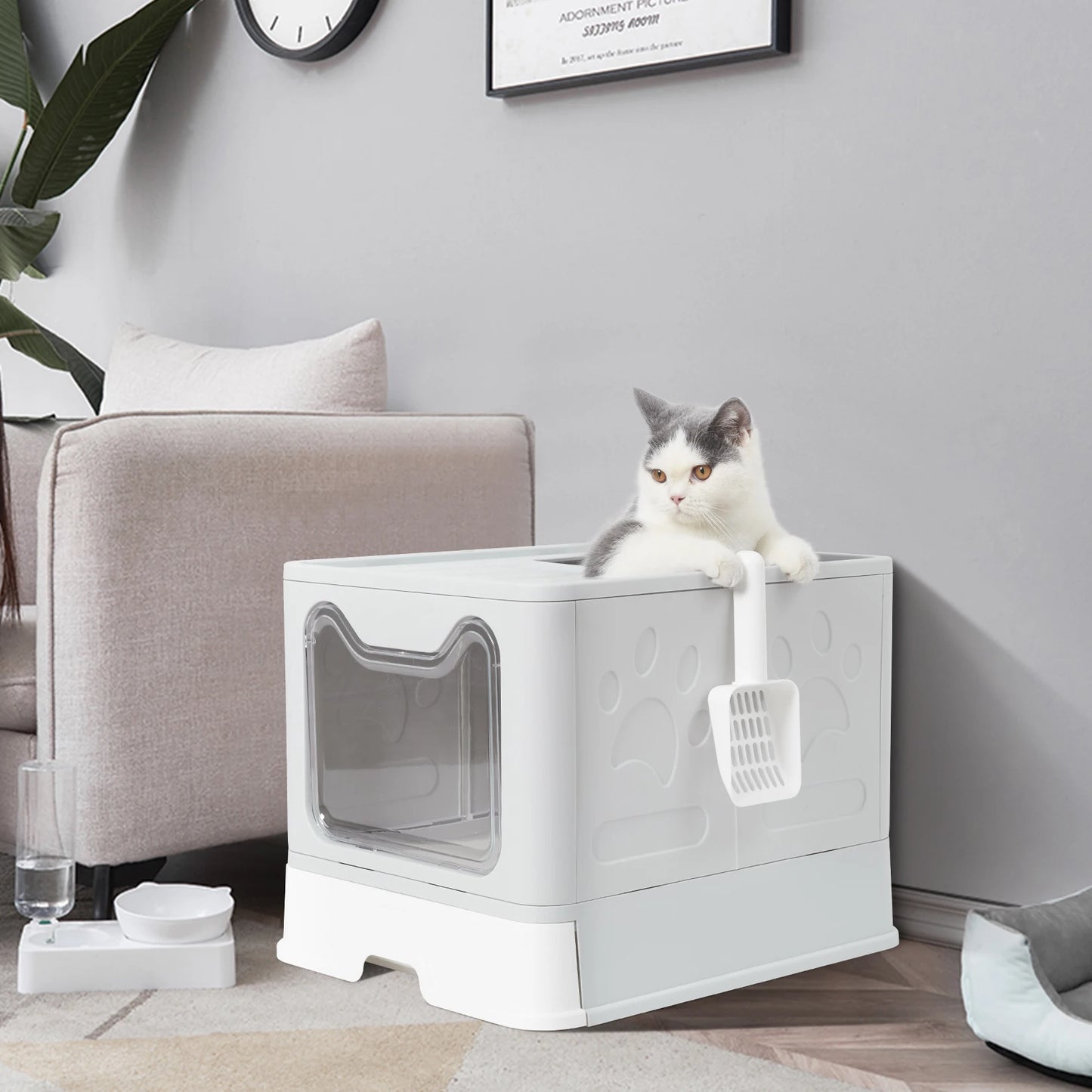 XXL Large Space Foldable Cat Litter Box