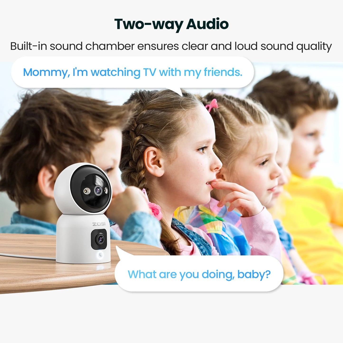 ZOSI C528 6MP/4MP HD Dual-Lens Indoor WiFi Security Camera