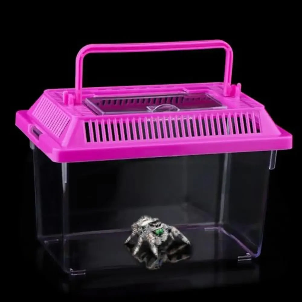 10pc Plastic Reptile Carrier Box Transparent Design