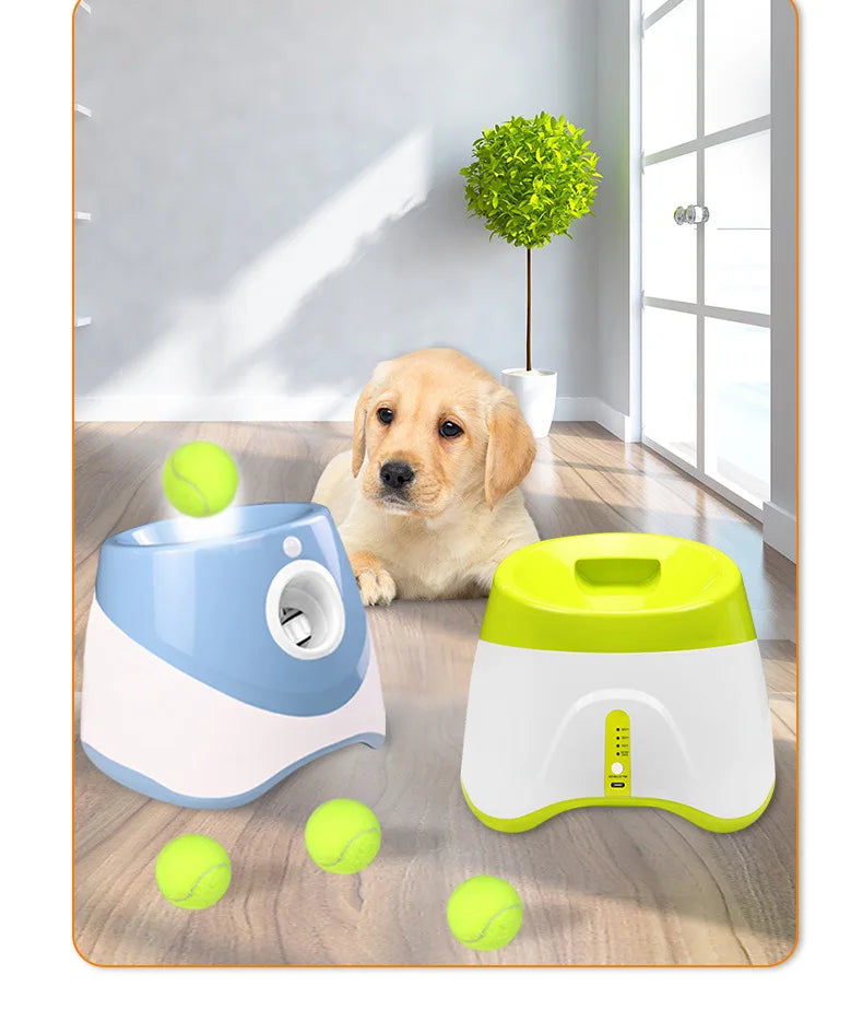 Automatic Launcher Interactive Dog Toy Tennis Toss Machine Thrower
