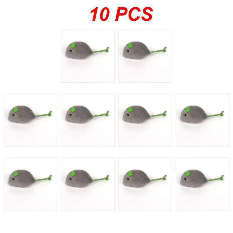 1~40PCS Pet Toy Catnip Mice Plush Mouse Cat Toy