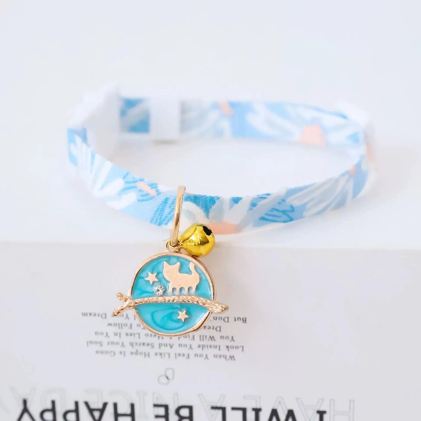 ins styal Pet Collar Safety moon Tie Adjustable Neck Strap