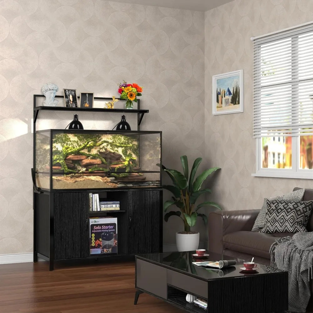 Reptile Tank Stand Stand with Cabinet