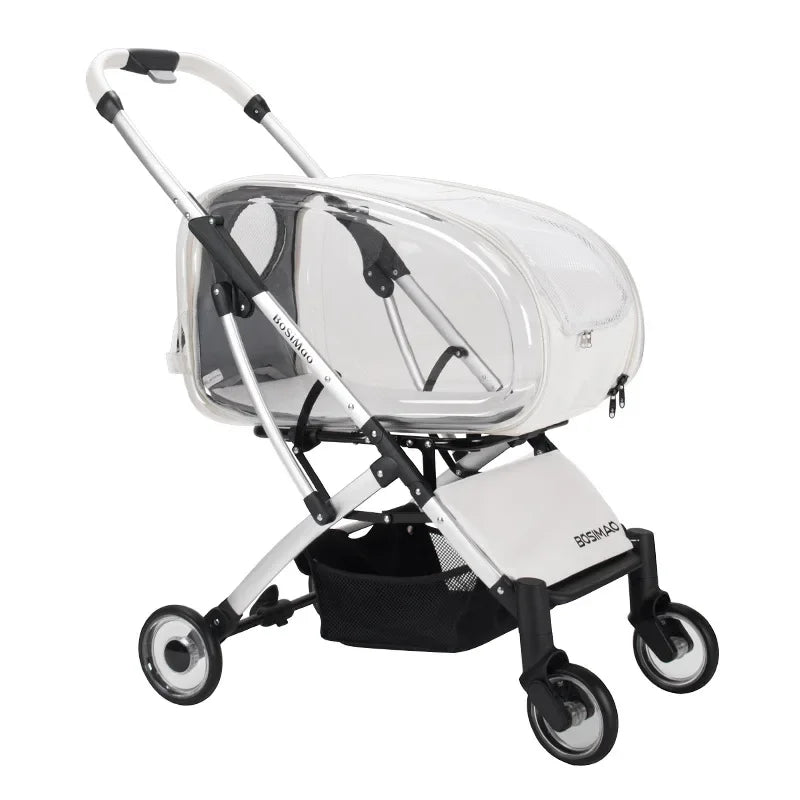 Pet Dog Stroller Detachable Pet Car Bag Transparent