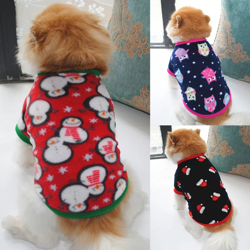 Warm Fleece Pet Dog Clothes Cute Coat