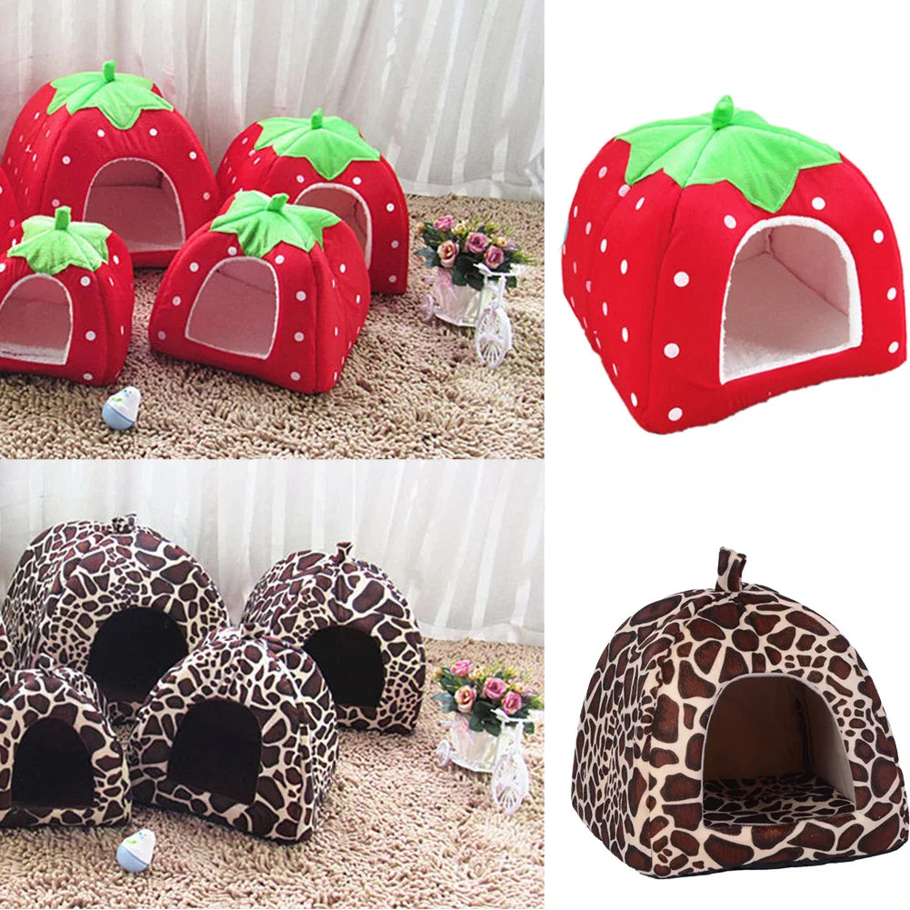 Kennel pets Fashion Cushion home Soft Strawberry