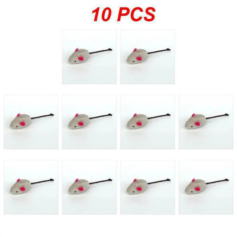1~40PCS Pet Toy Catnip Mice Plush Mouse Cat Toy