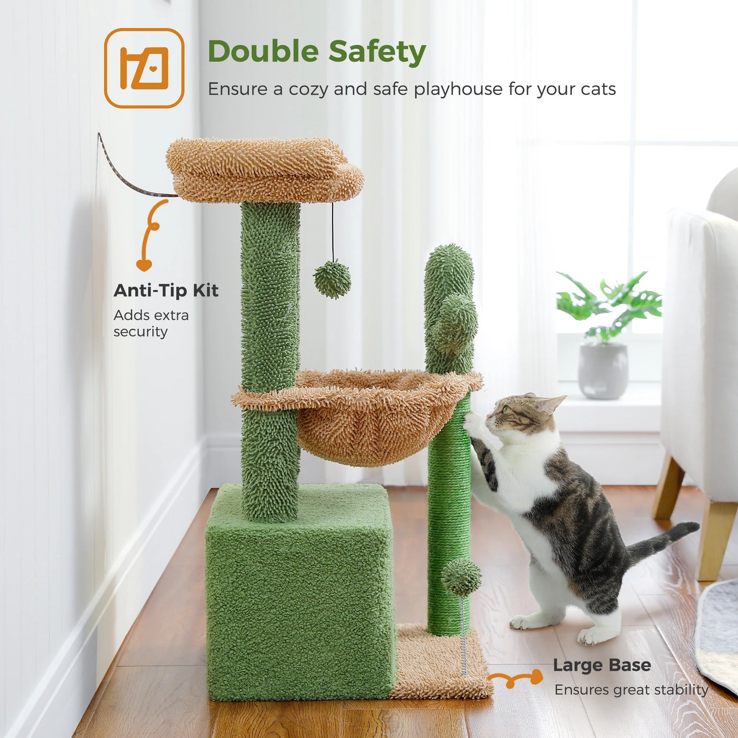 Cactus Cat Tree Cat Tower for Scratching Post