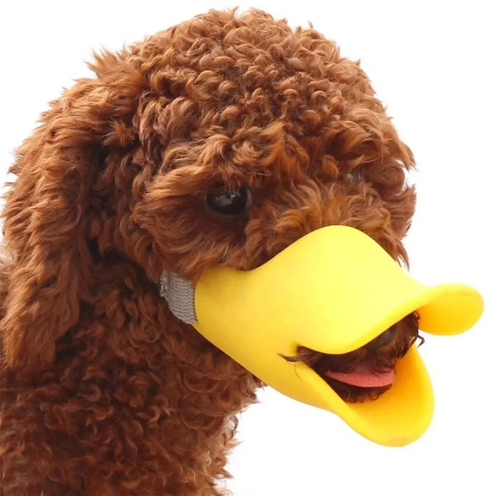 Dog Muzzle Silicone Duck Mask for Anti Bite