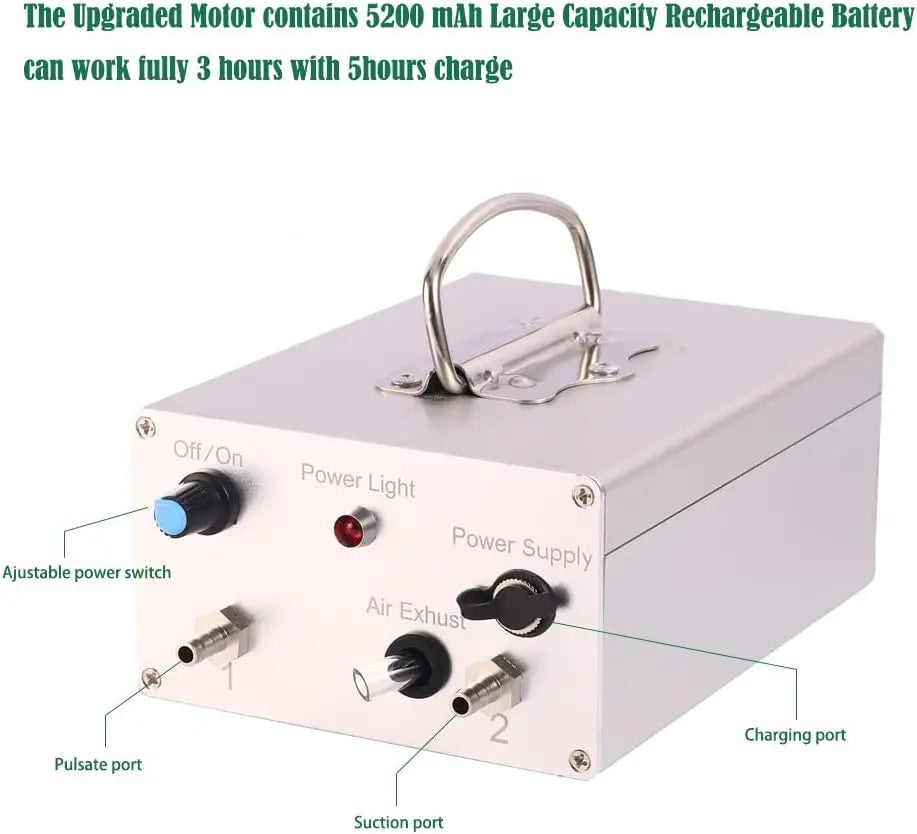 3L Goat Milking Machine,Rechargeable Adjustable Suction Pump