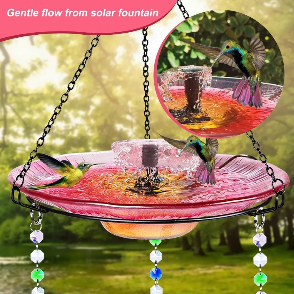 Hummingbird Feeder and Bird Bath