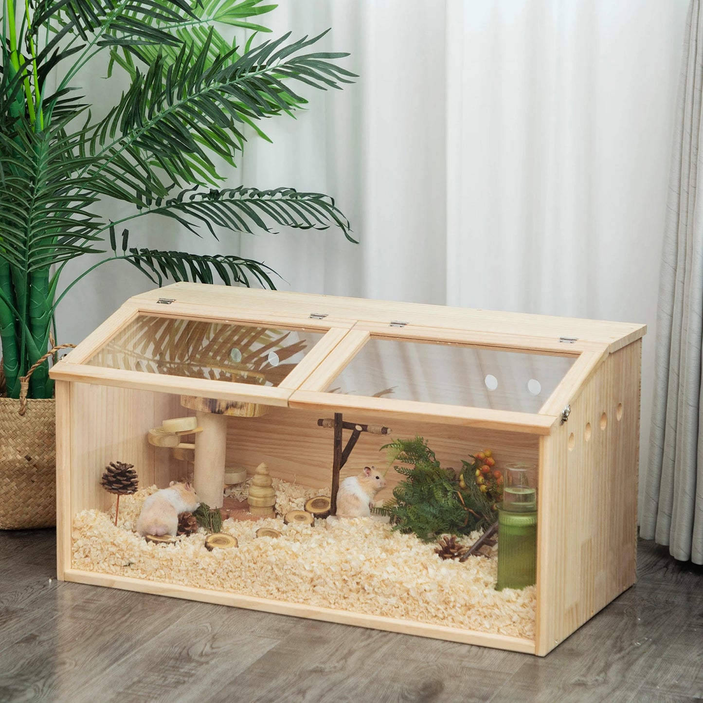 Transparent Wooden Hamster Cage or small animals