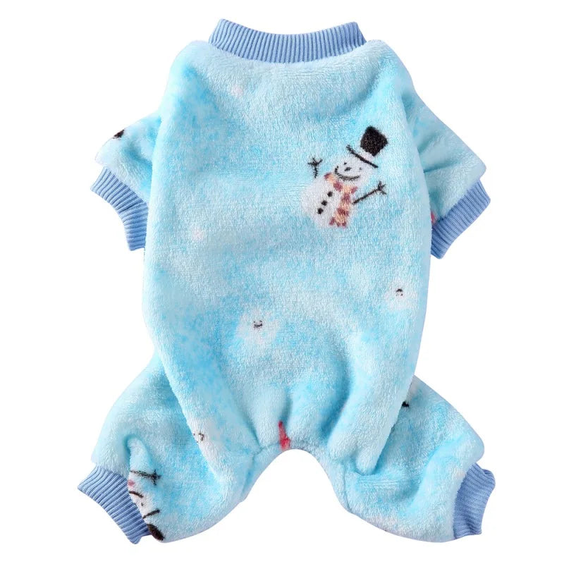 Christmas Pet Clothes Winter Warm Jumpsuits