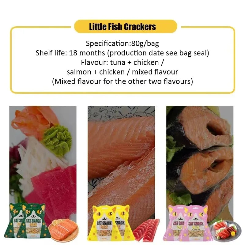 Cat Biscuits Salmon Snacks Multiplicity Nutrition Health