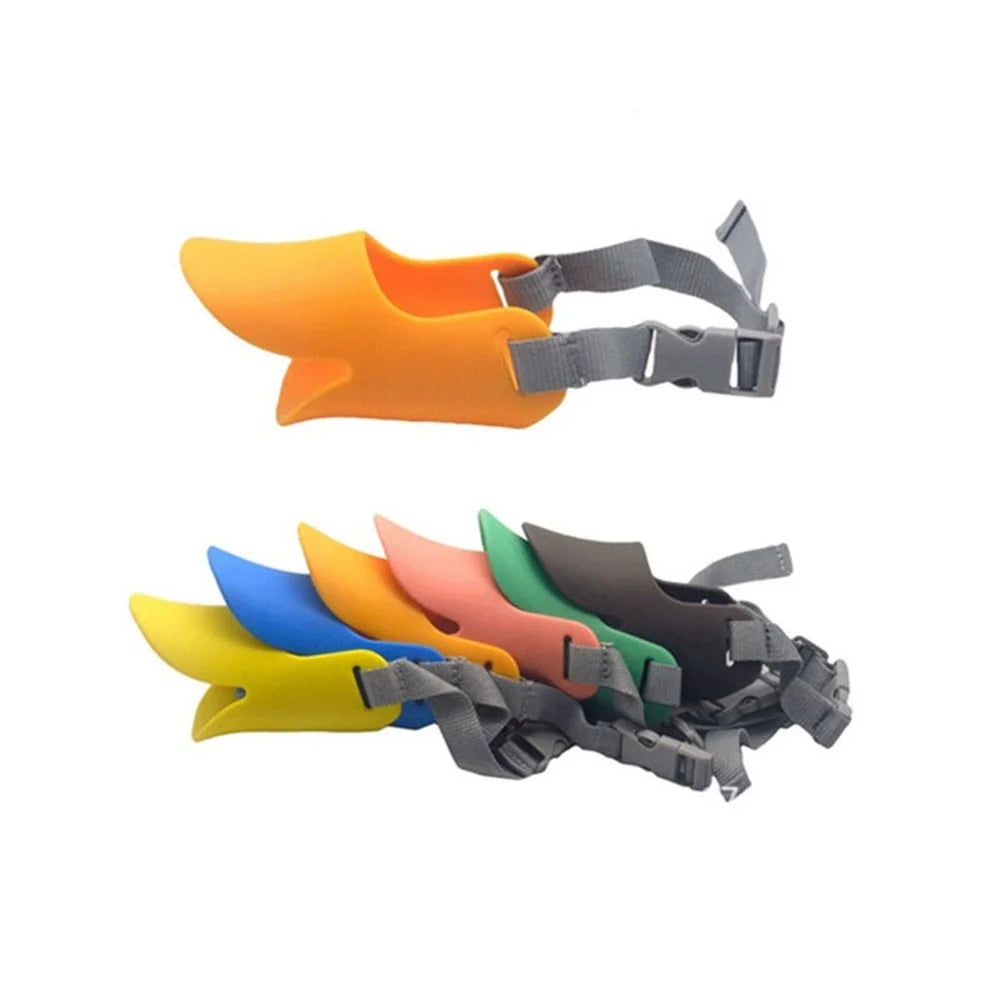 Dog Muzzle Silicone Duck Mask for Anti Bite