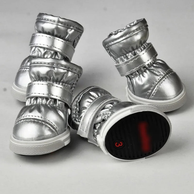 4PCS Snow Boots Warm Slip-Resistant Waterproof Shoes