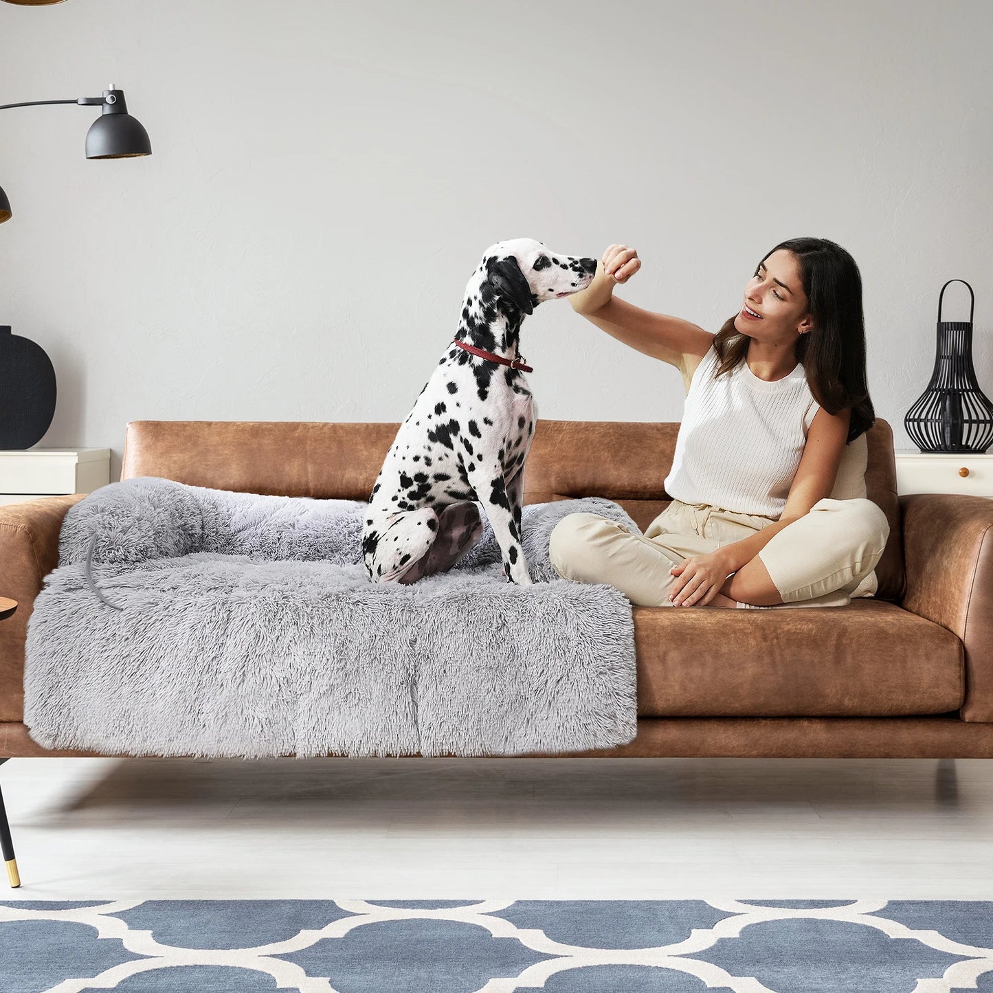Fluffy Dog Bed Mat Sofa Winter Warm Pet Blanket bed