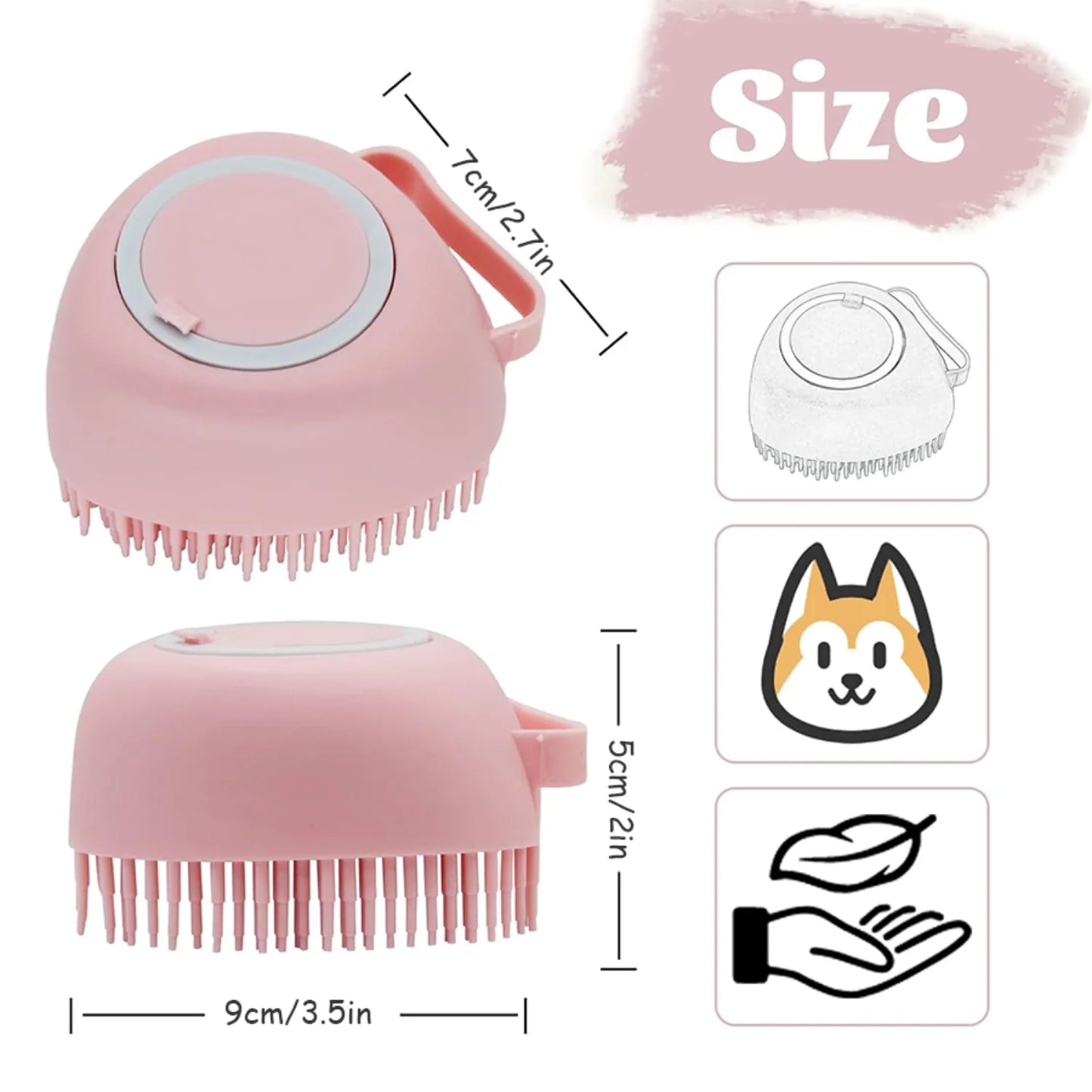 Pet Bath Brush Soft Silicone Hair Accessories