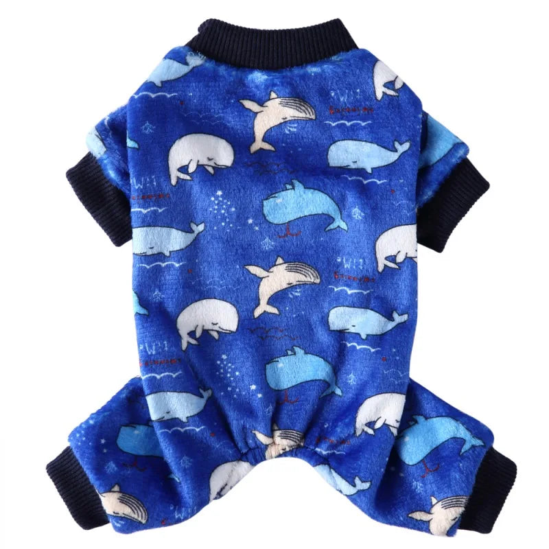 Christmas Pet Clothes Winter Warm Jumpsuits