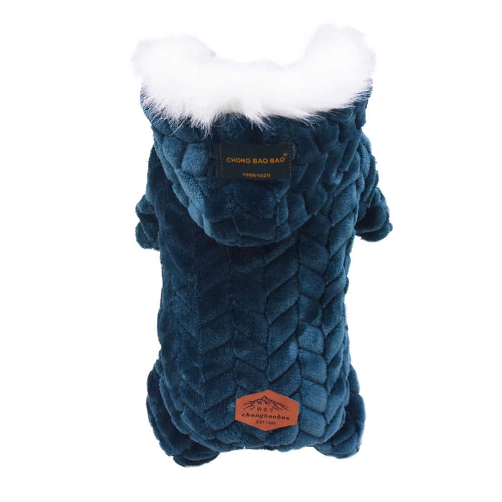 Winter Dog Clothes Warm Pet Jacket Letter Printing