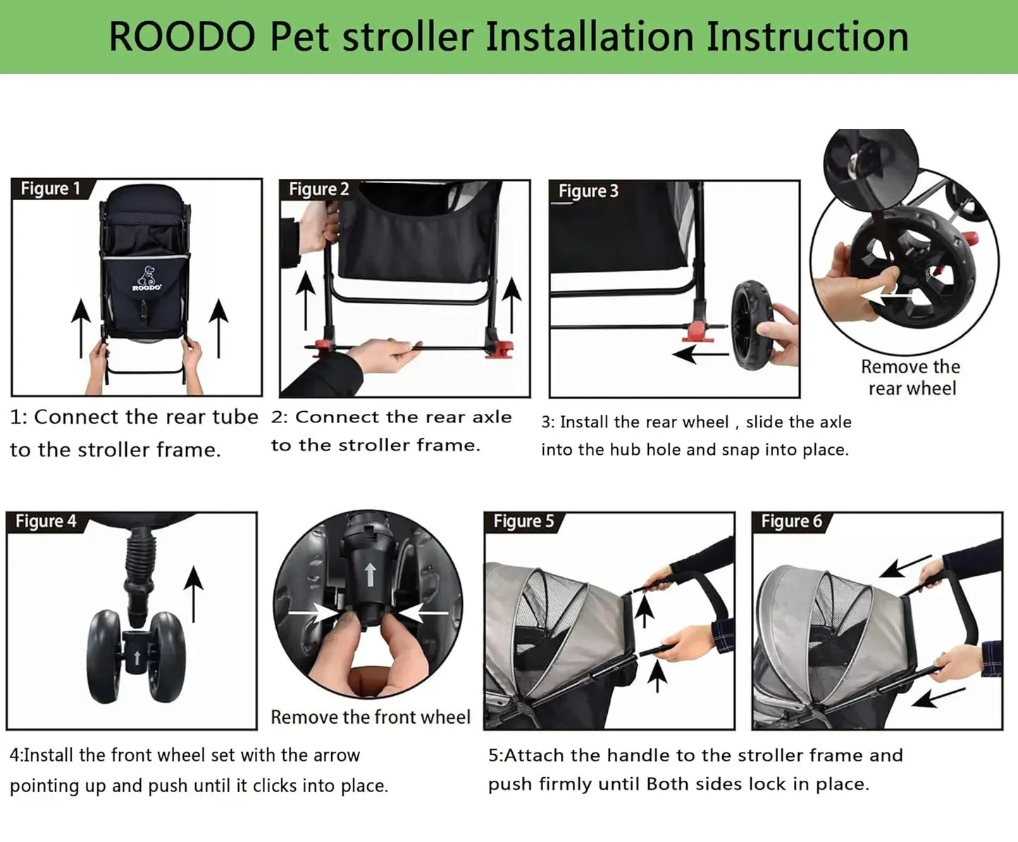 3Wheel small Pet Stroller Lightweight Foldable Compact