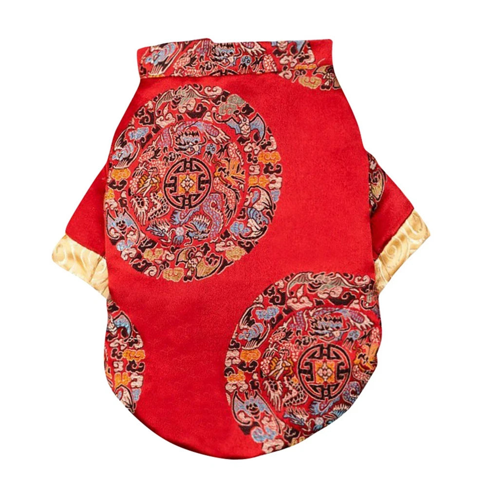 Pet Chinese Style Clothes New Year Dog Or Cat Tang Suit