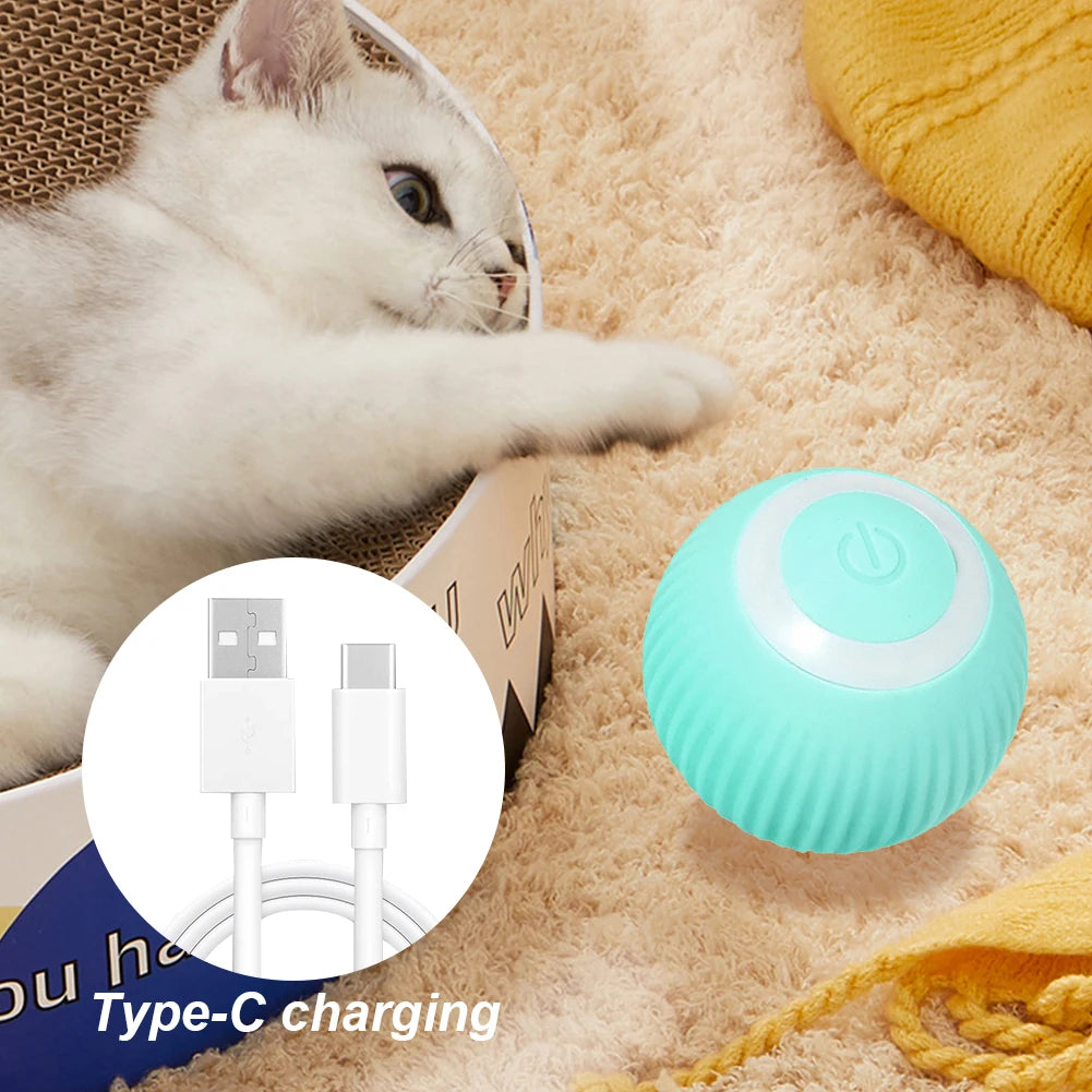 Smart Rolling Ball Cat Toy Electric Automatic Cat Toys Interactive for Cats Training Self-Moving Kitten Toys Pet Accessories