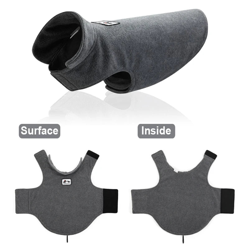 Reflective Dog Coats Soft Fleece Jacket Winter Warm