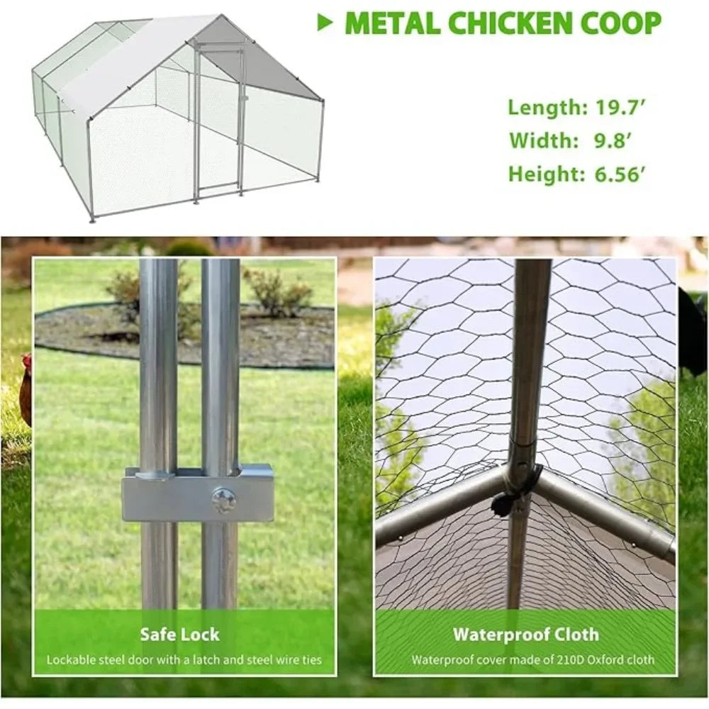 Large Metal Chicken Coop pen