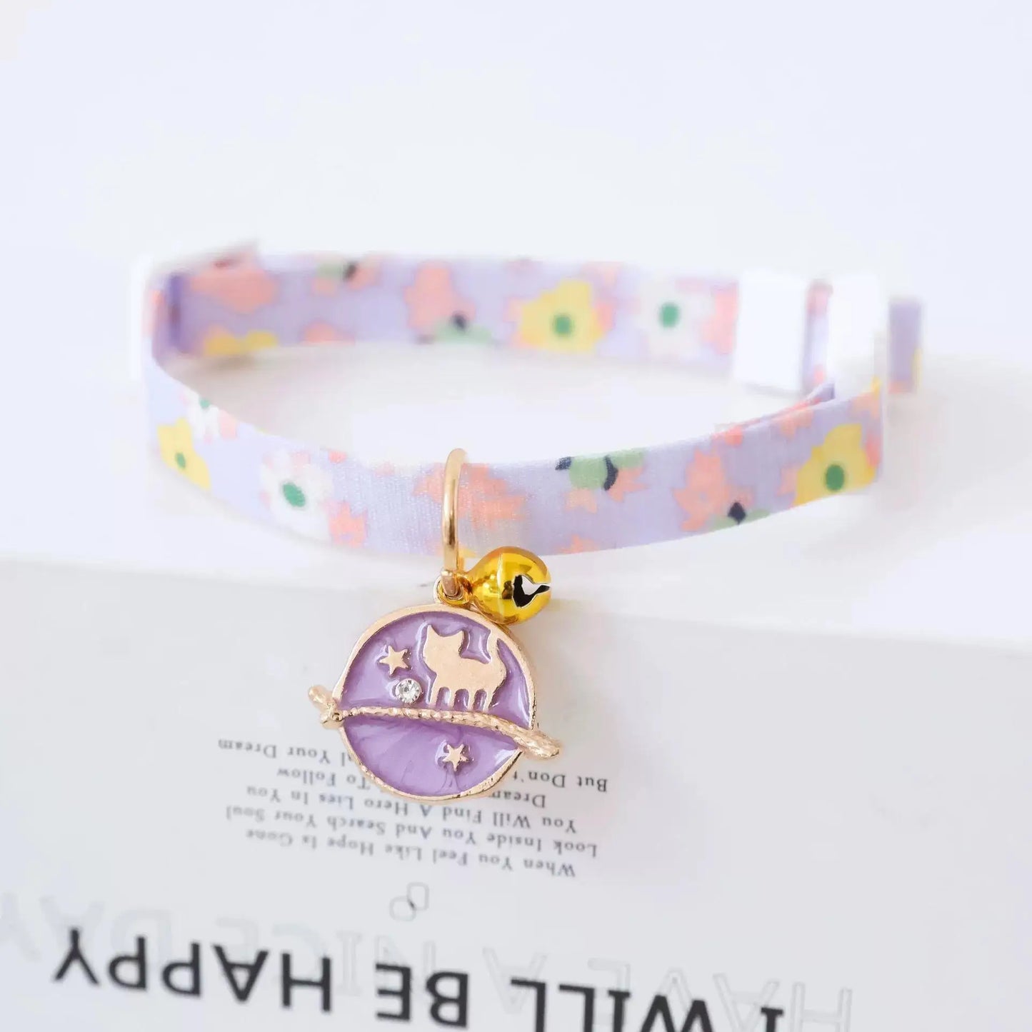 ins styal Pet Collar Safety moon Tie Adjustable Neck Strap