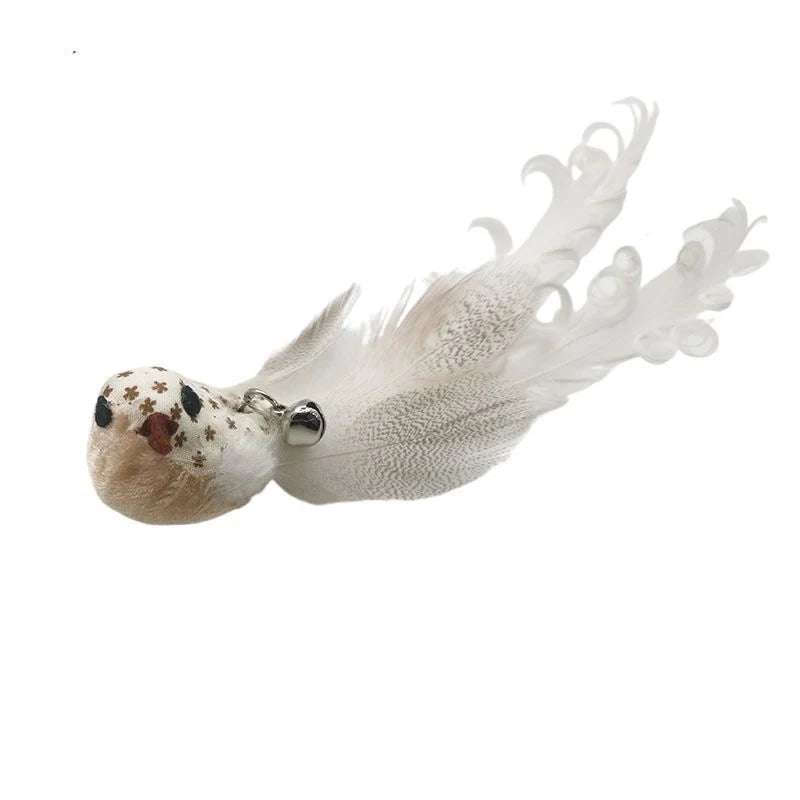 Simulation Bird Cat Toy Feather Bird with Bell