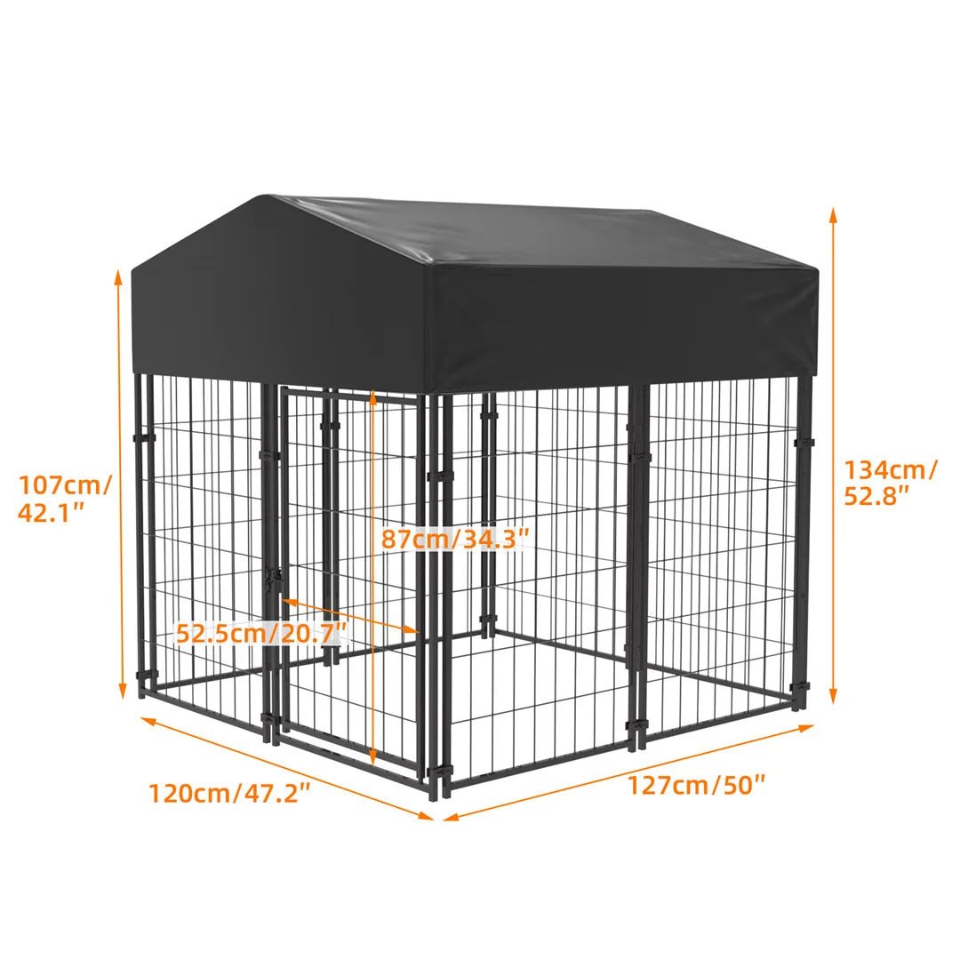 64.9” Heavy Duty Dog Kennel Welded Metal Playpen