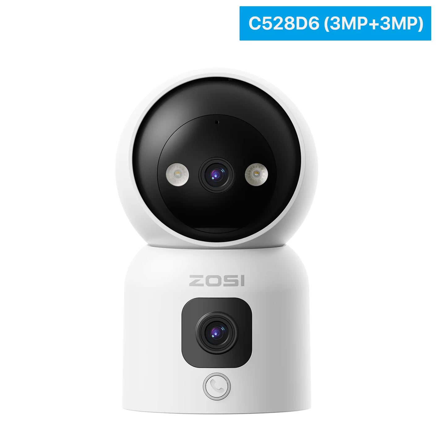 ZOSI C528 6MP/4MP HD Dual-Lens Indoor WiFi Security Camera