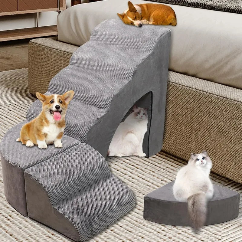 Foam Dog Stairs & Steps Ramps for Small Dogs or Older Dogs/Cats