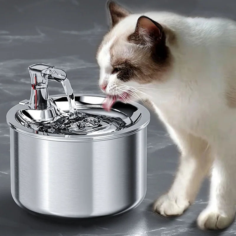 2L fully stainless steel pet water dispenser Automatic fountain