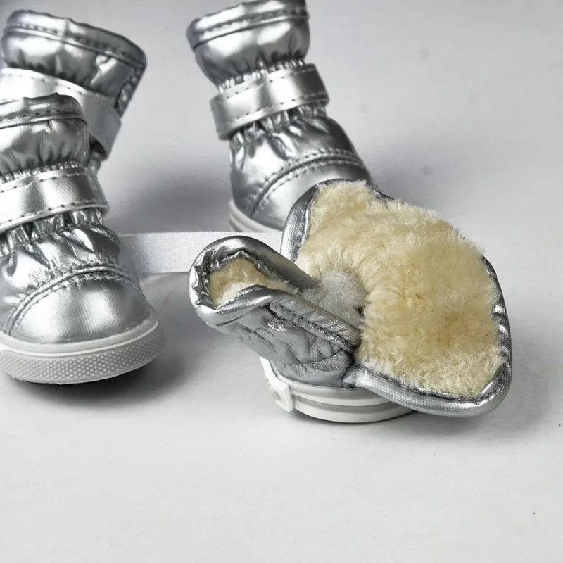 4PCS Snow Boots Warm Slip-Resistant Waterproof Shoes