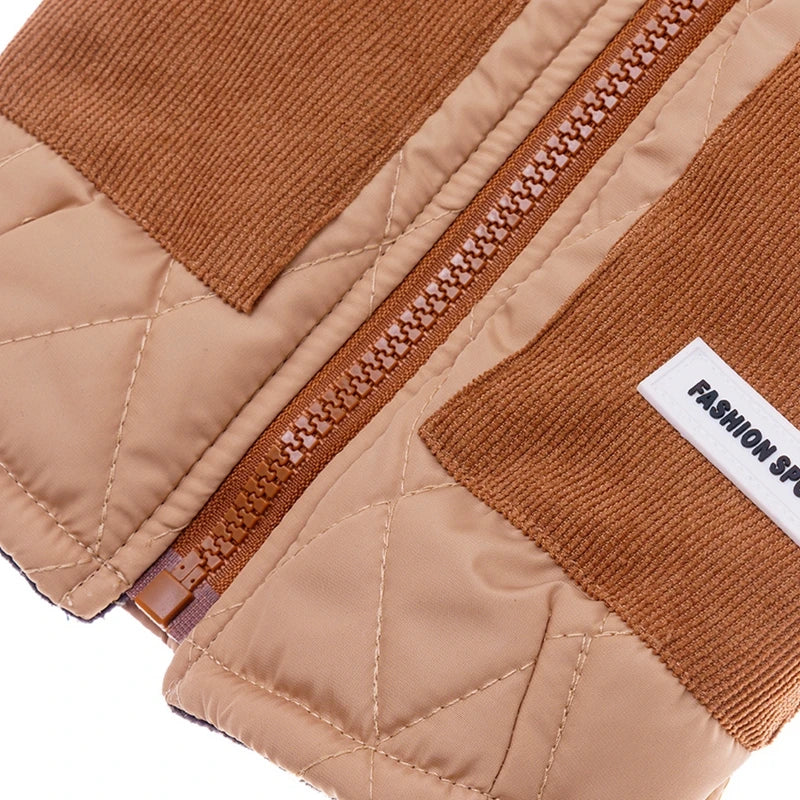 Winter Dog Jacket With Harness Zippered for Cold Weather