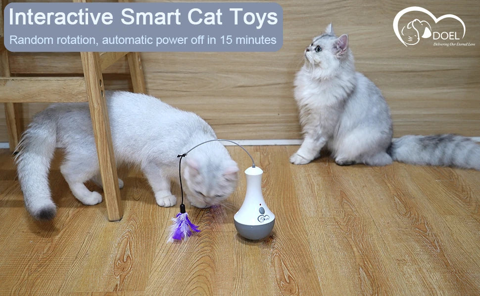 Cat Interactive Toys Feather Teaser Indoor Play