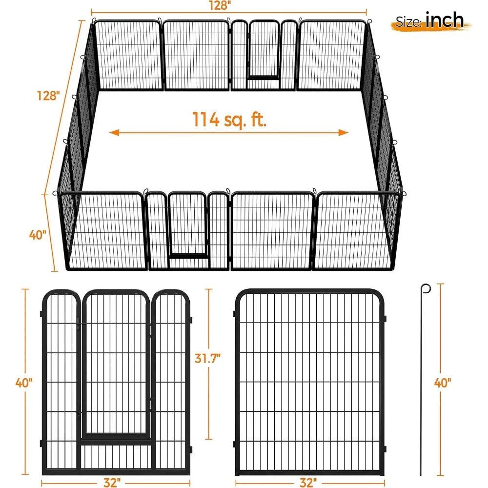 Extra Wide Dog Pen Collapsible Puppy Exercise Pen