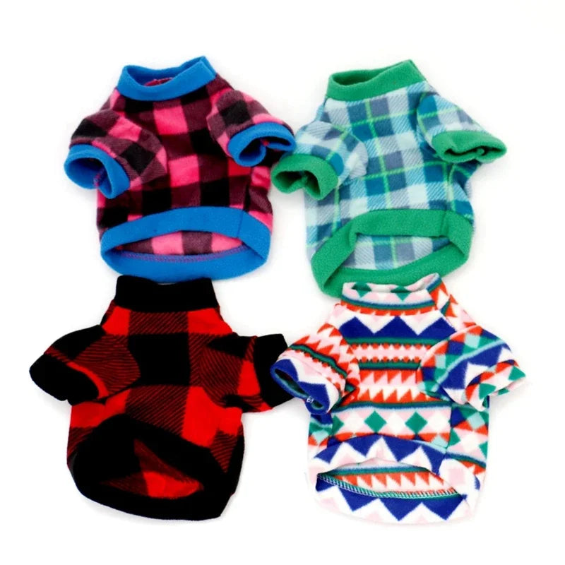 Warm Fleece Dog Or Cat Clothes Winter Pullover