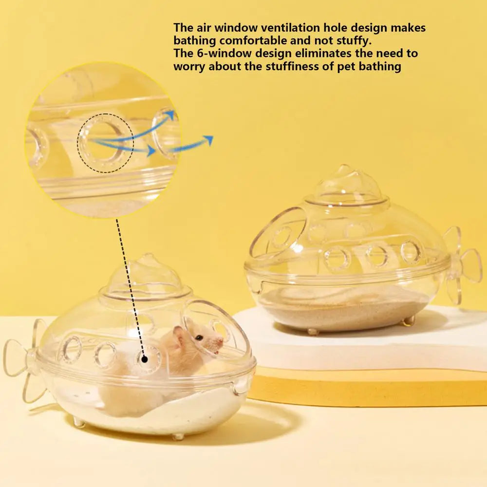 Hamster Sand Bath Container Transparent Hamster Bath
