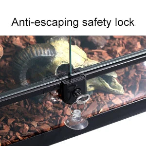 Reptile Tall Glass Terrarium Habitat Double Hinge Door