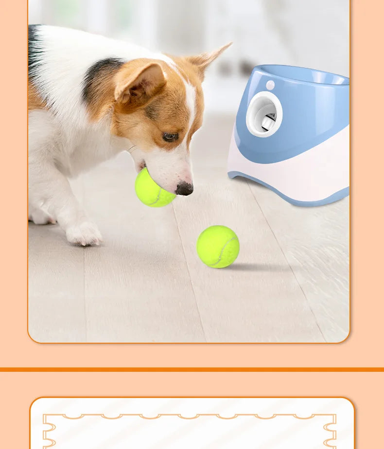Automatic Launcher Interactive Dog Toy Tennis Toss Machine Thrower