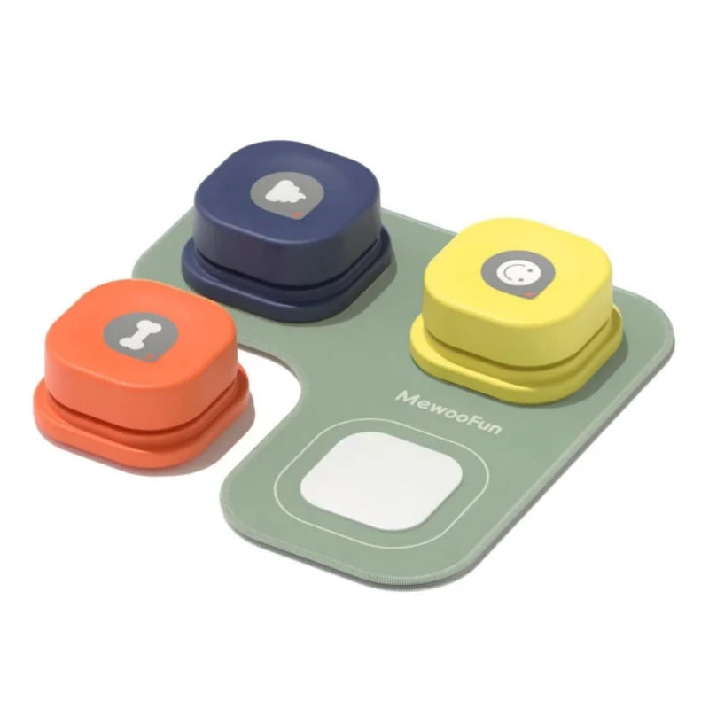 Mewoofun Dog Buttons Rubber Mat Recordable Dog Talking